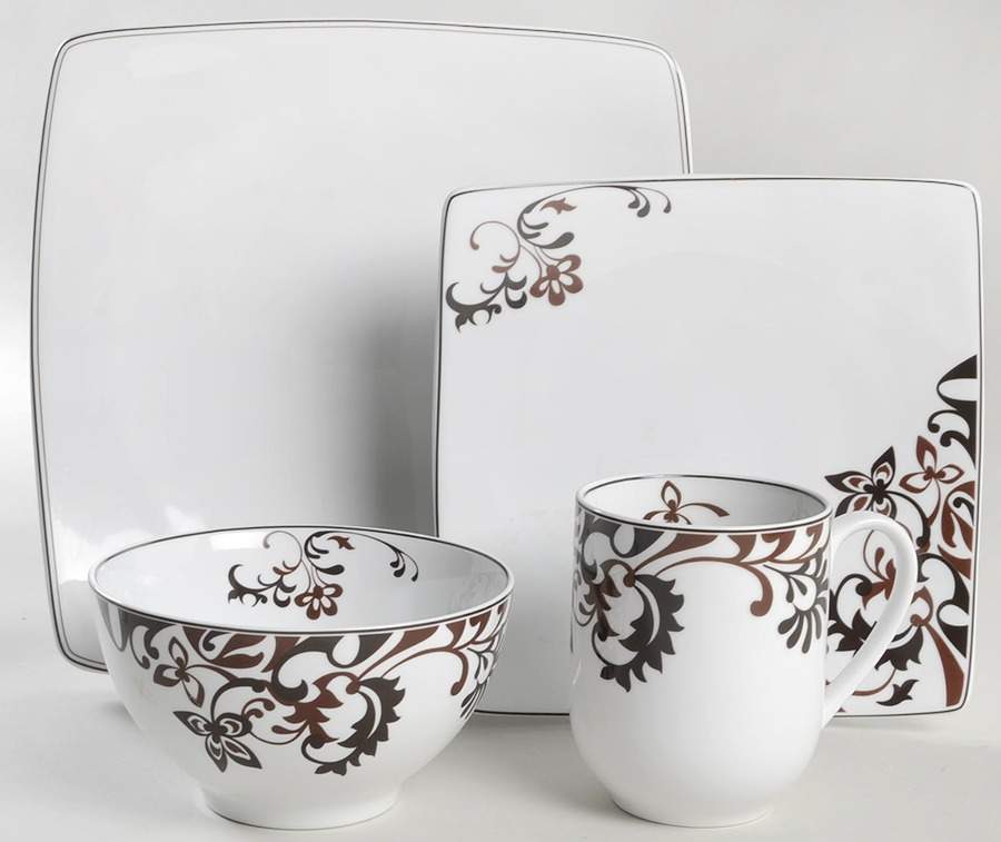 Chocolate Swirl 4 Piece Place Setting by Mikasa-1