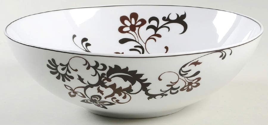 Chocolate Swirl 10" Large Salad Serving Bowl by Mikasa-1