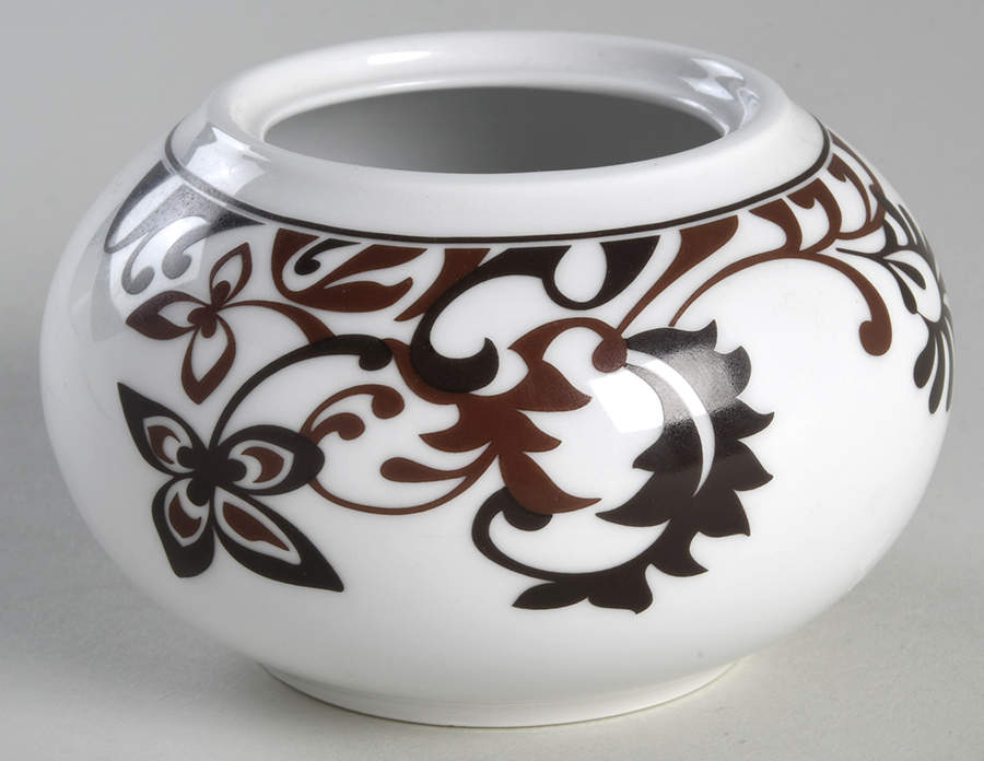 Chocolate Swirl Sugar Bowl No Lid by Mikasa-1