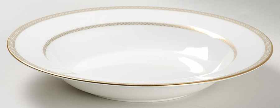 Riverside Park Gold Large Rim Soup Bowl by Mikasa-1