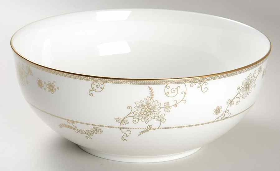 Riverside Park Gold 8" Round Vegetable Bowl by Mikasa-1