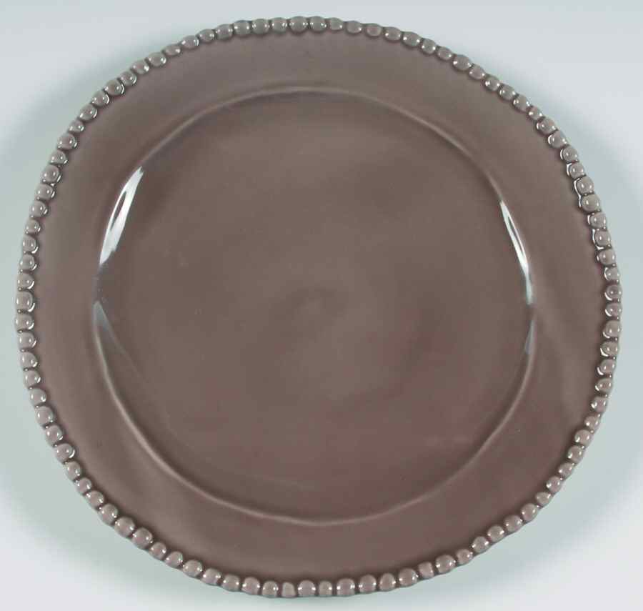 Baubles Taupe Dinner Plate by Mariposa-1