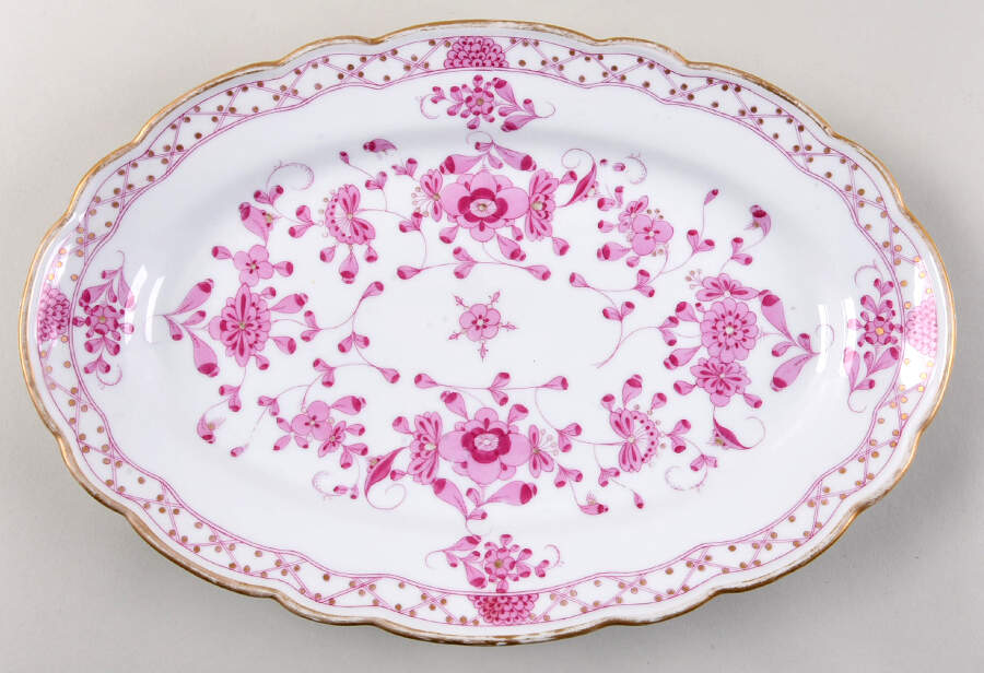Indian 13" Fish Platter by Meissen (Germany)-1
