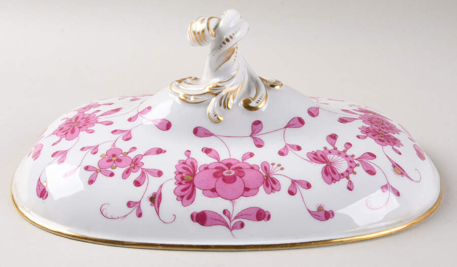 Indian Square Vegetable No Lid by Meissen (Germany)-1