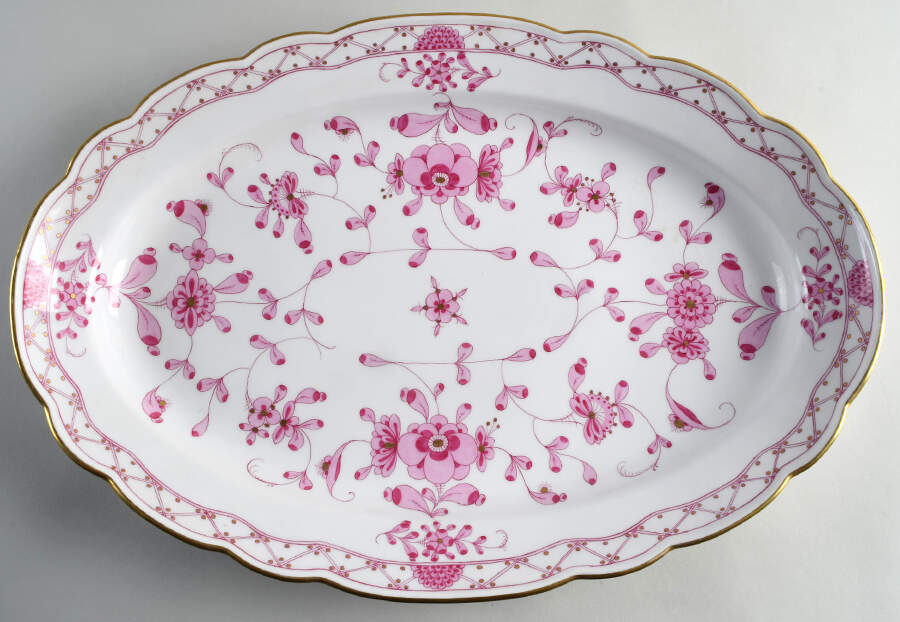 Indian 19" Fish Platter by Meissen (Germany)-1