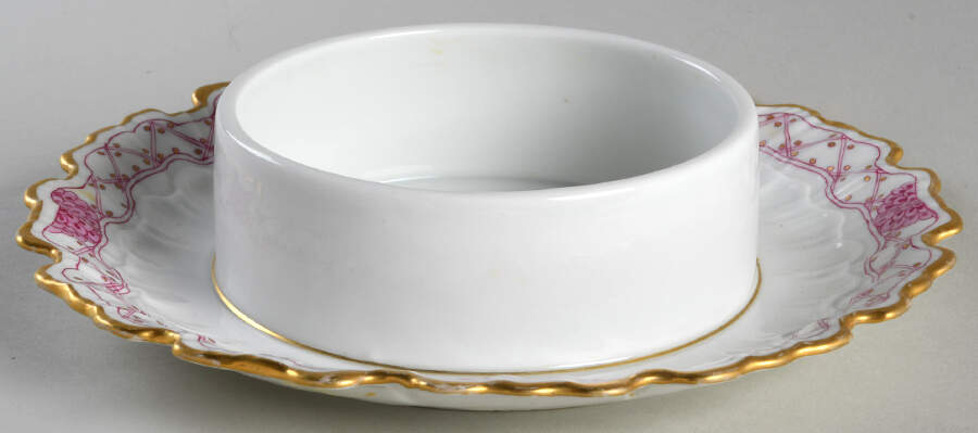 Indian 1/4 Lb Butter No Lid by Meissen (Germany)-1