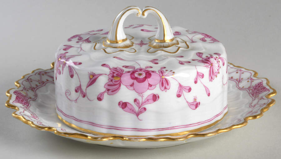Indian 1/4 Lb Covered Butter by Meissen (Germany)-1