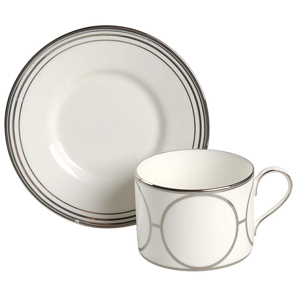 Platinum Links Flat Cup & Saucer Set by Mikasa-1
