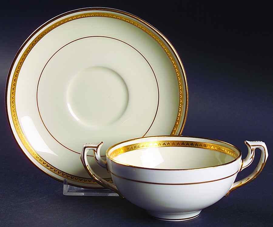 H2754 Footed Bouillon Cup & Saucer by Minton-1