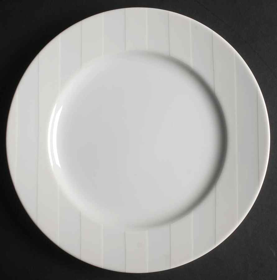 Awnings Stripe White Luncheon/Salad Plate by Marc Blackwell-1