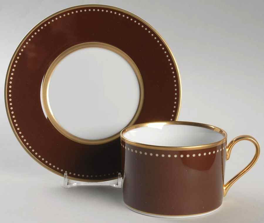 Carolina Chocolate Flat Cup & Saucer Set by Marc Blackwell-1