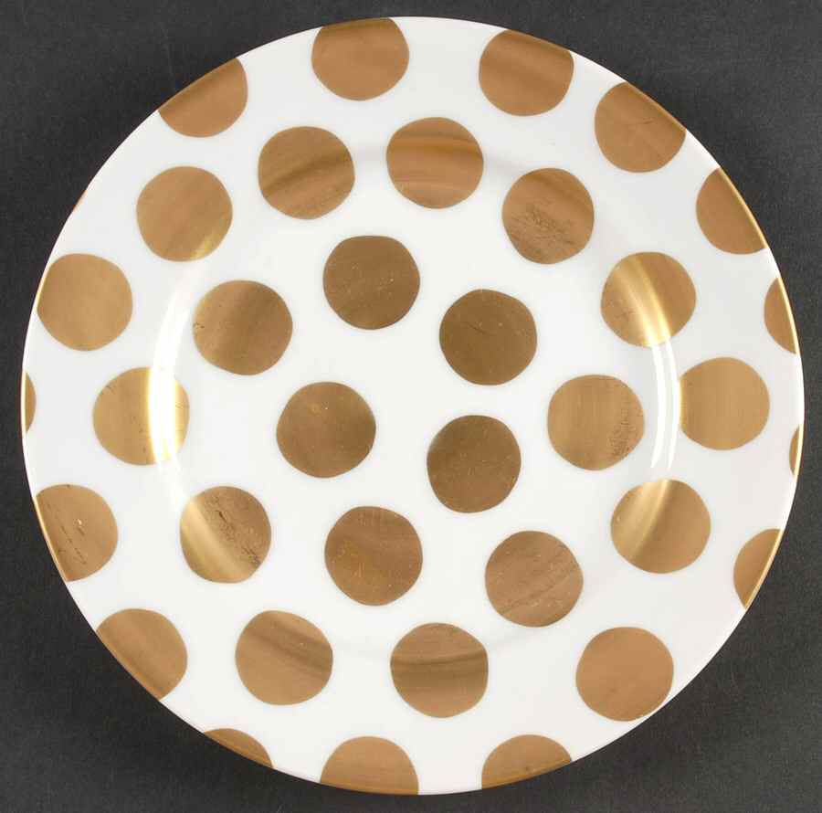 Dots Florentine Gold Salad Plate by Marc Blackwell-1