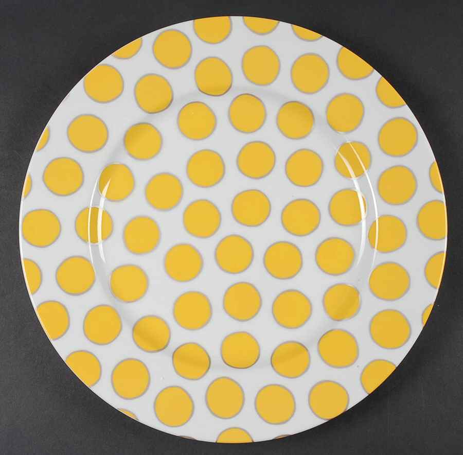 Dots Lemon Service Plate (Charger) by Marc Blackwell-1