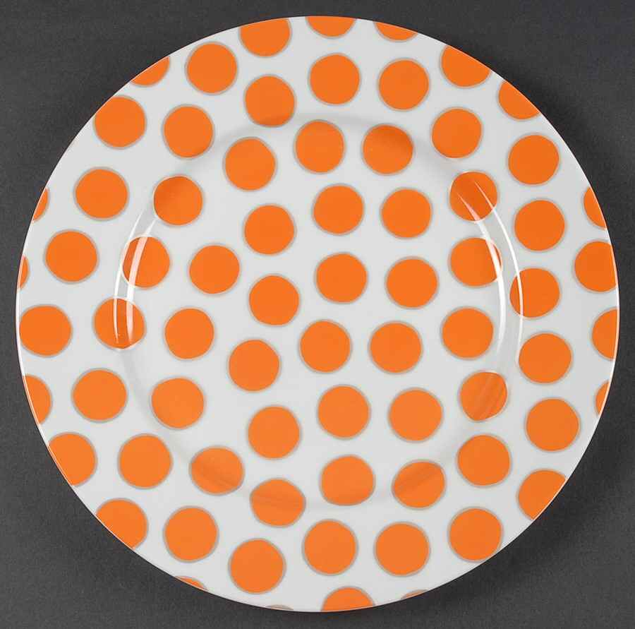 Dots Melon Service Plate (Charger) by Marc Blackwell-1