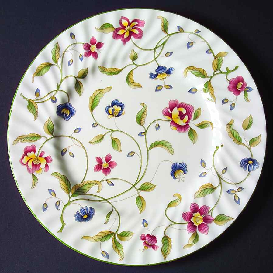 Tapestry (Newer, Green Trim, S770) Dinner Plate by Minton-1
