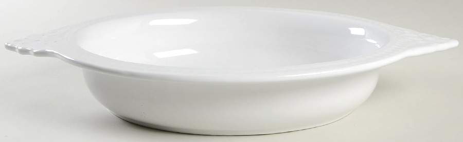 Venice White 17" Oval Baker by Matceramica-1