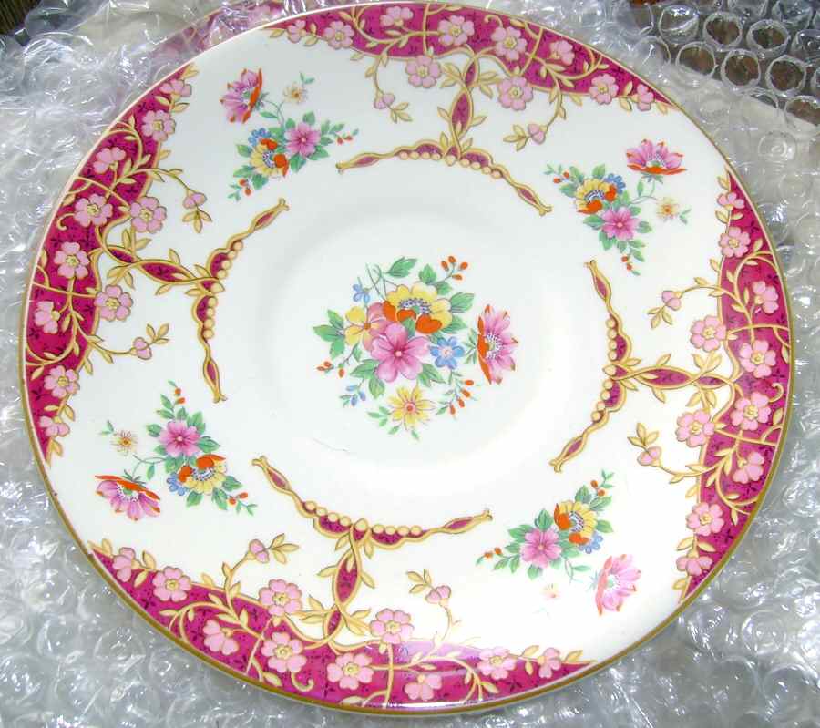 4853 (Red) Salad Plate by Myott Staffordshire-1
