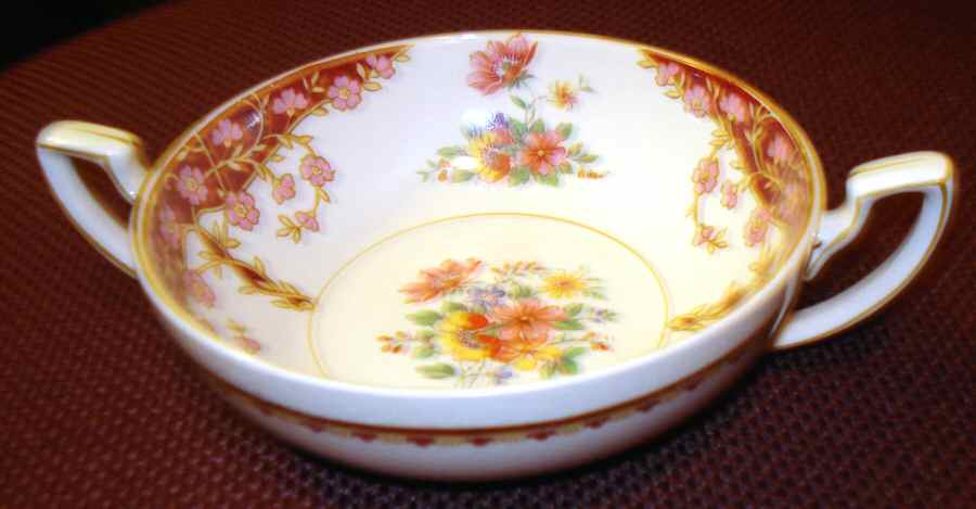 4853 (Red) Flat Cream Soup Bowl by Myott Staffordshire-1