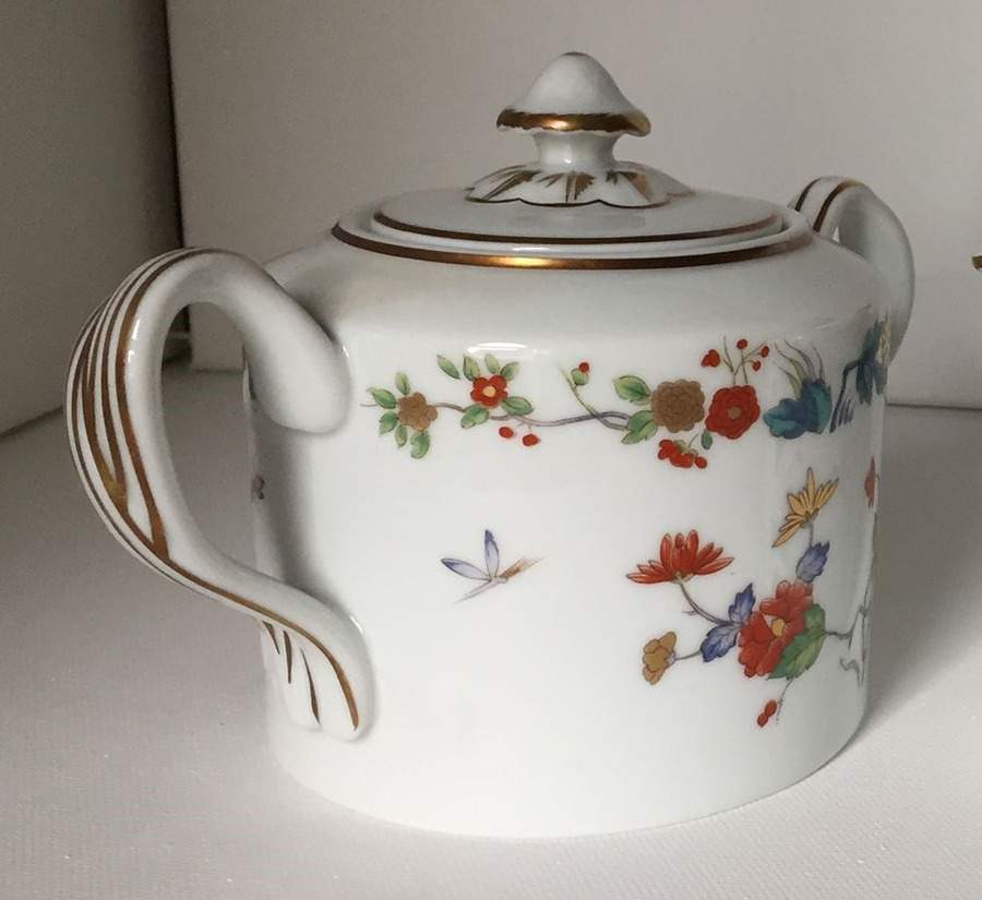 Rock Garden (White) Sugar Bowl & Lid by Mottahedeh-1