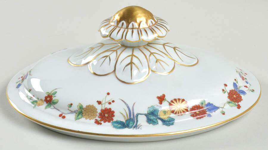 Rock Garden (White) Lid for Tureen by Mottahedeh-1