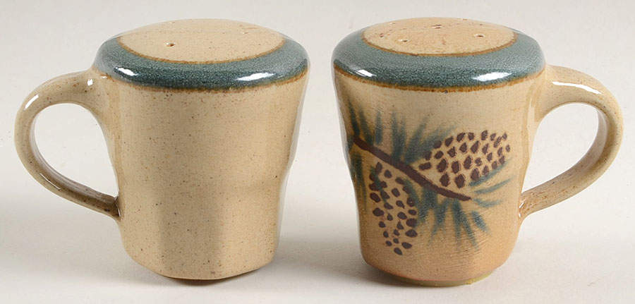Pine Cone Salt & Pepper Set by Monroe Salt Works-1