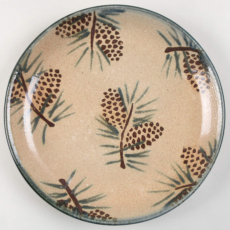 Pine Cone Dinner Plate by Monroe Salt Works-1
