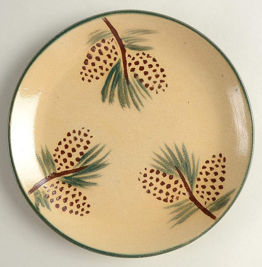 Pine Cone Luncheon Plate by Monroe Salt Works-1