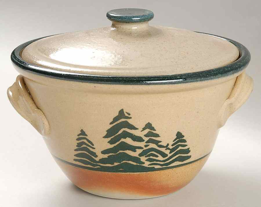 Pine Tree Round Covered Vegetable by Monroe Salt Works-1