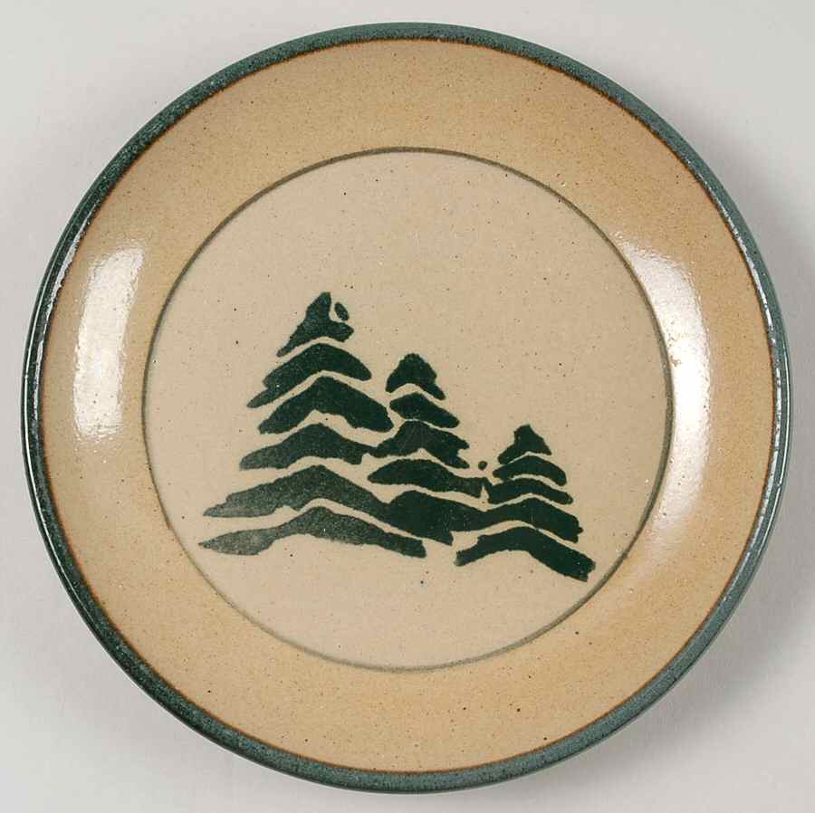 Pine Tree Salad/Dessert Plate by Monroe Salt Works-1