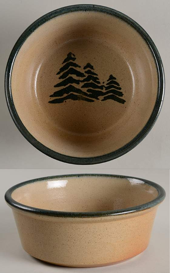 Pine Tree 8" Round Vegetable Bowl by Monroe Salt Works-1