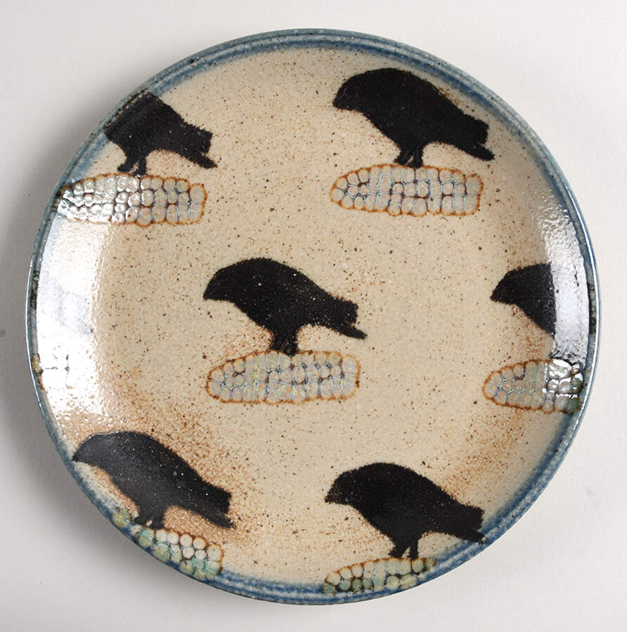 Crow Luncheon Plate by Monroe Salt Works-1
