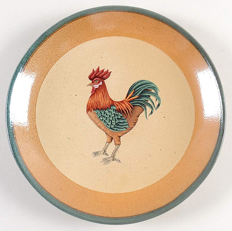 Rooster Luncheon Plate by Monroe Salt Works-1