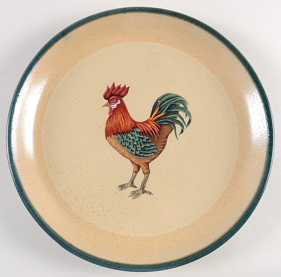 Rooster Dinner Plate by Monroe Salt Works-1