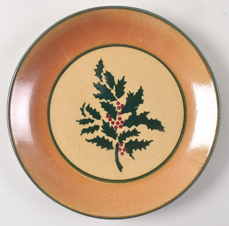 Holly Luncheon Plate by Monroe Salt Works-1