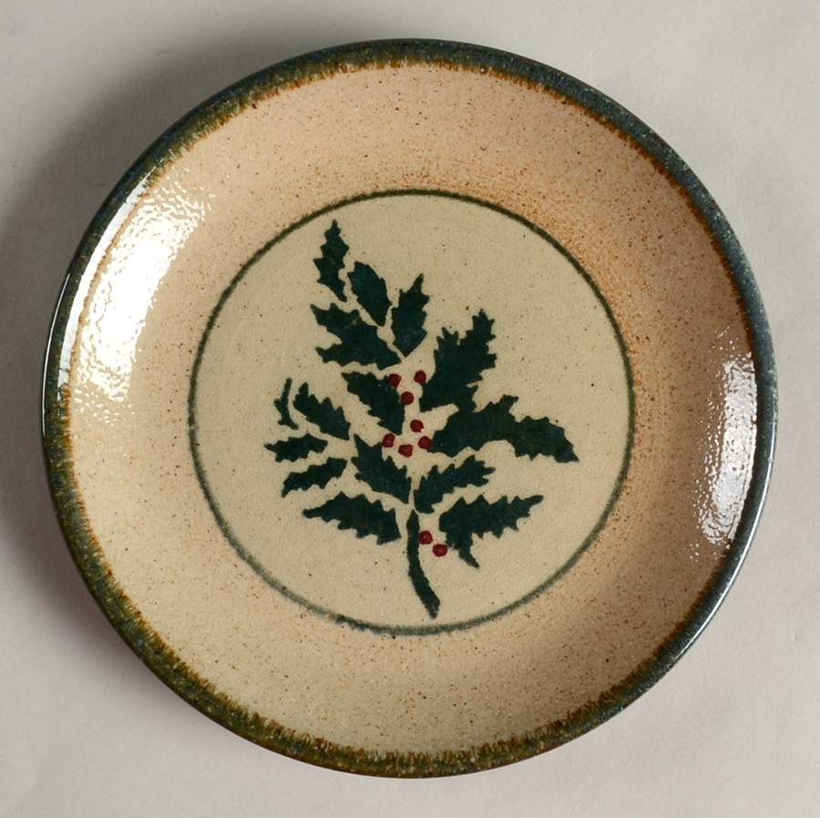 Holly Salad/Dessert Plate by Monroe Salt Works-1