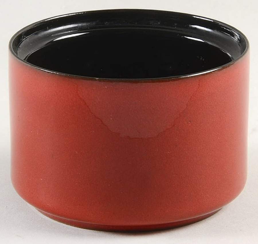 Red Orange Sugar Bowl No Lid by Melitta-1