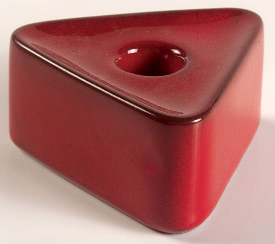 Red Orange Single Light Candlestick by Melitta-1
