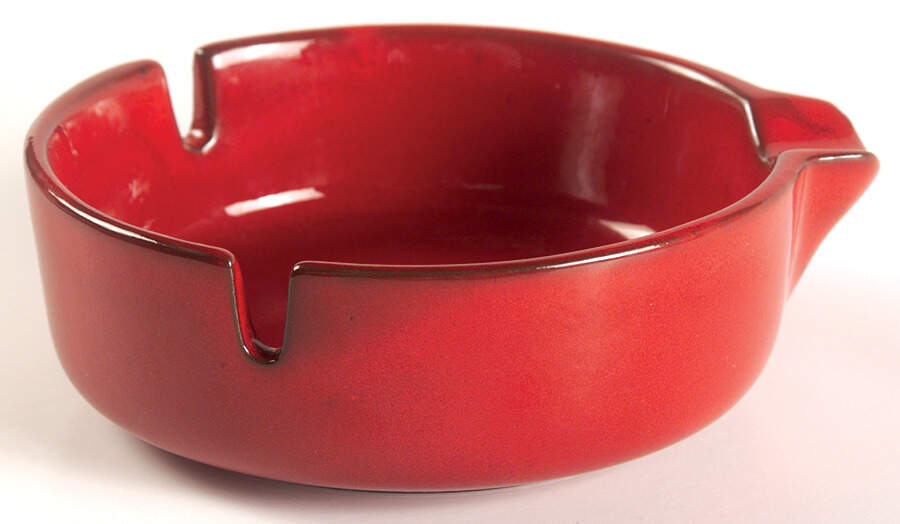 Red Orange 5" Ashtray by Melitta-1