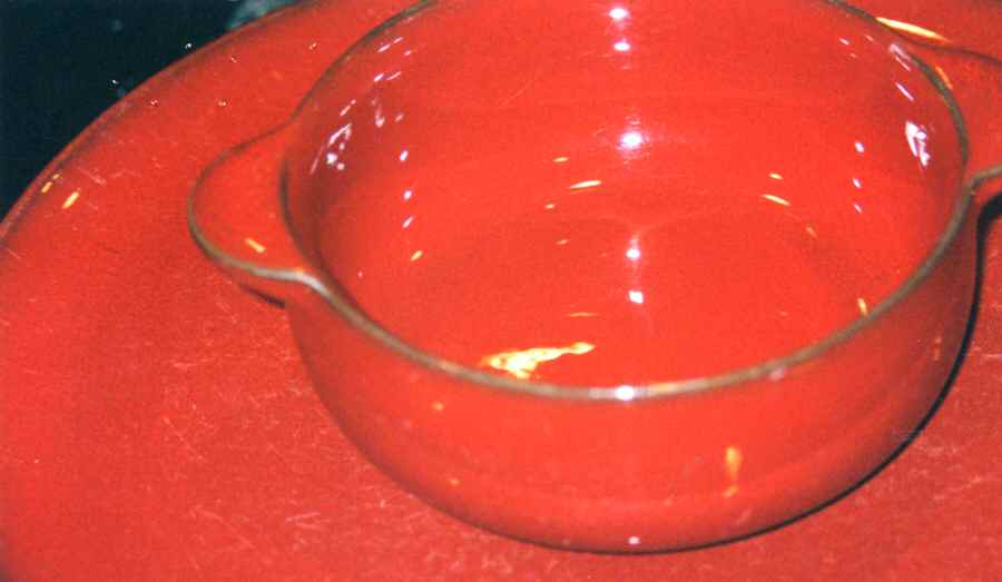 Red Orange Lugged Cereal Bowl by Melitta-1