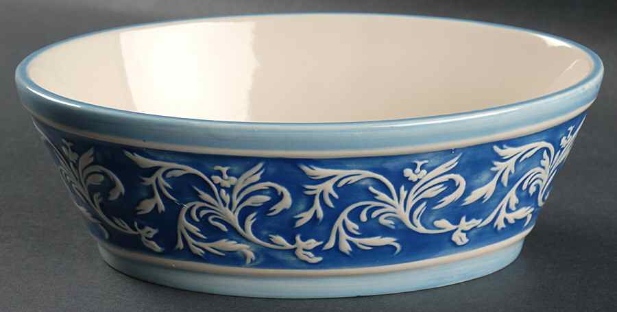 Blue Provencale 9" Oval Salad Serving Bowl by Mikasa-1