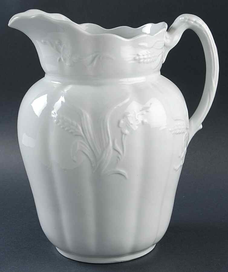 Wheat and Rose Wash Pitcher by Alfred Meakin-1