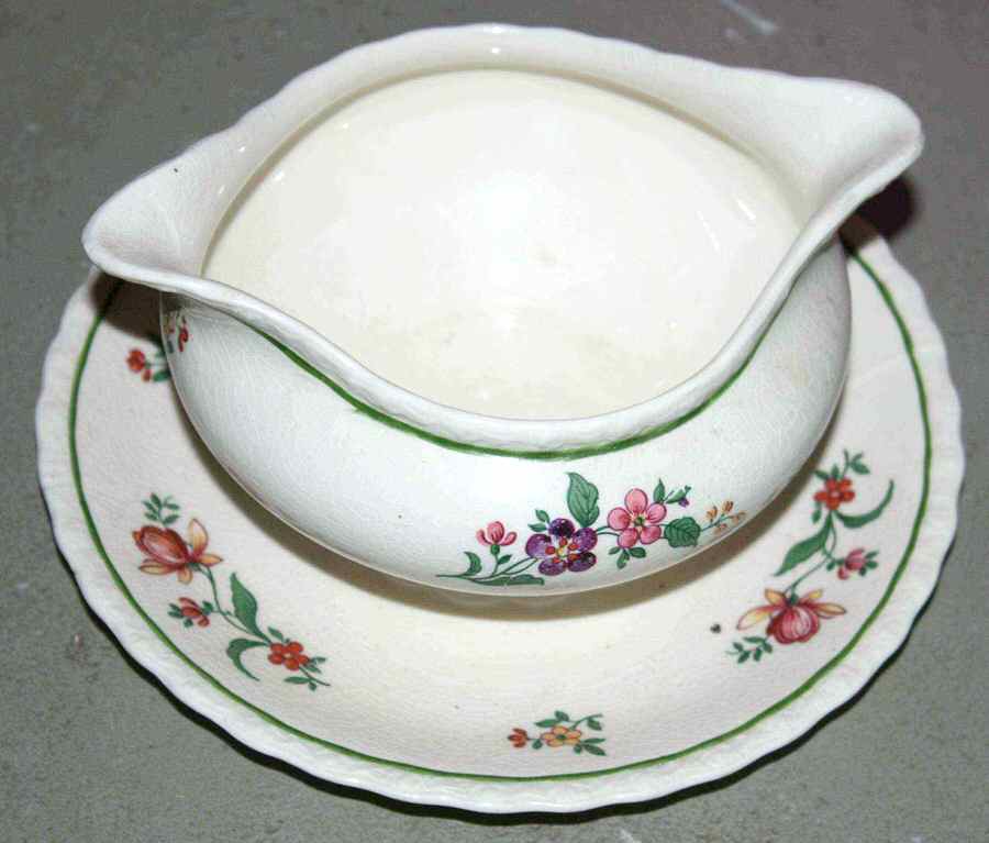 4737 Gravy Boat with Attached Underplate by Myott Staffordshire-1