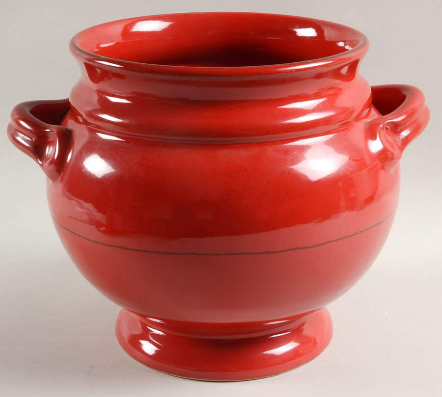 Classic Collection Red Cookie Jar No Lid by Mamma Ro-1