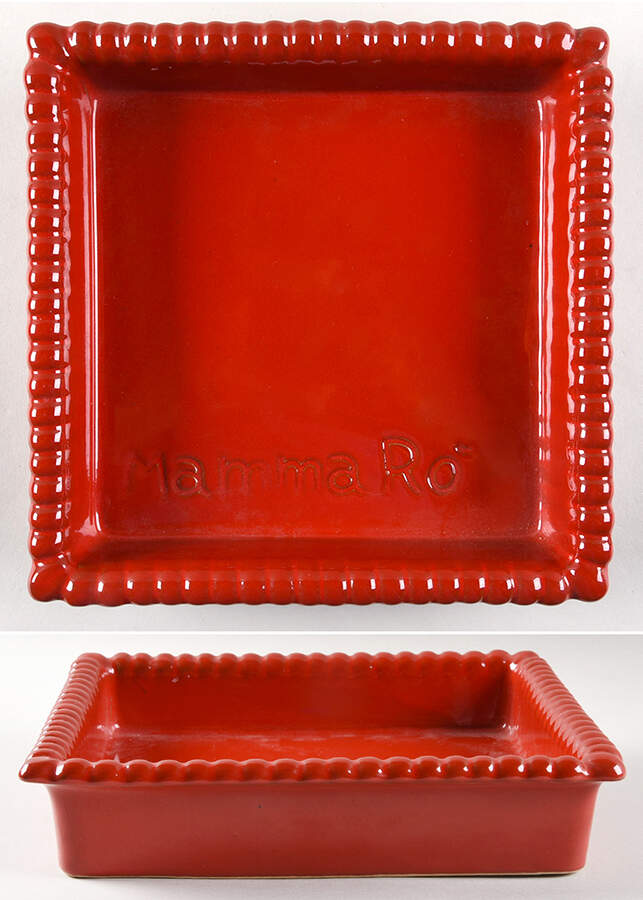 Classic Collection Red 9" Square Baker by Mamma Ro-1