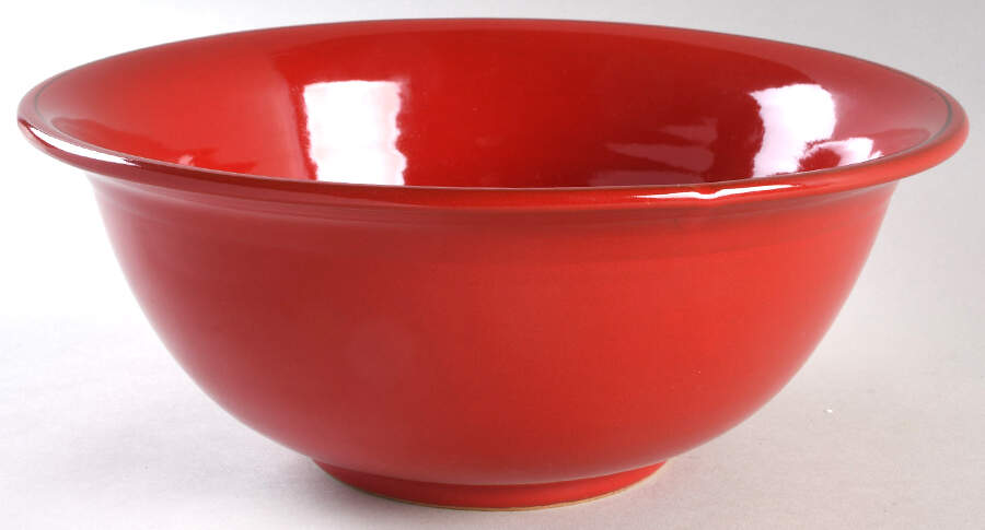 Classic Collection Red 11" Round Deep Bowl by Mamma Ro-1