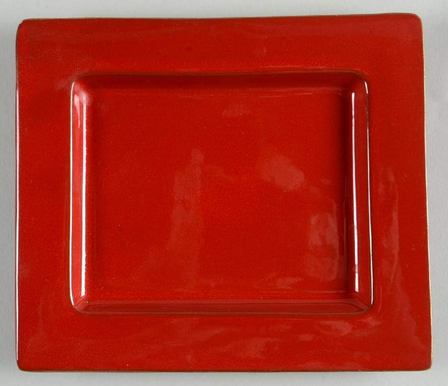 Classic Collection Red Square Bread & Butter Plate by Mamma Ro-1