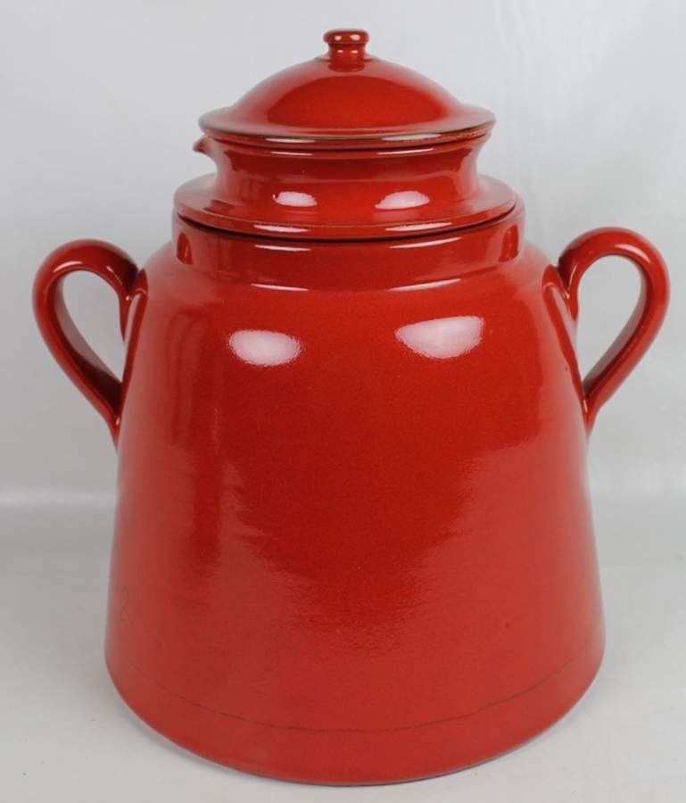 Classic Collection Red Bean Pot w/Lid & Warmer Insert by Mamma Ro-1