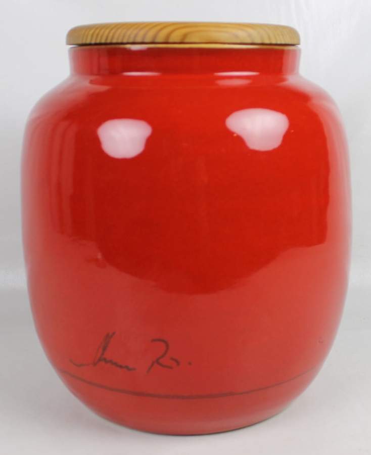 Classic Collection Red 10" Storage Jar & Lid by Mamma Ro-1