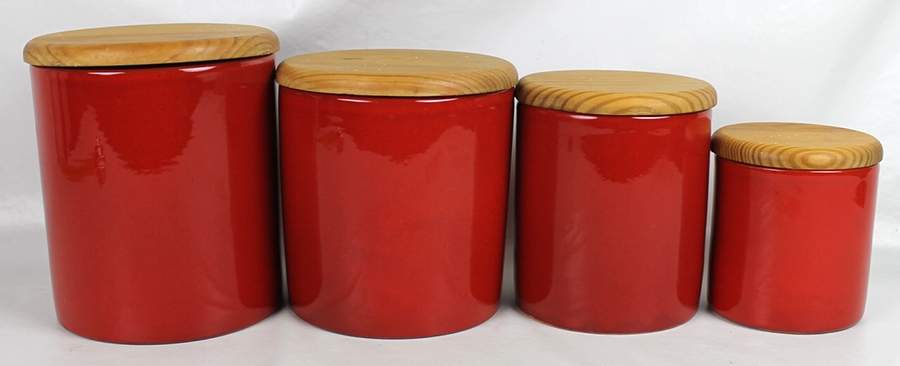Classic Collection Red Extra Large Canister & Lid by Mamma Ro-1