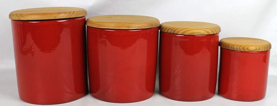 Classic Collection Red Small Canister & Lid by Mamma Ro-1
